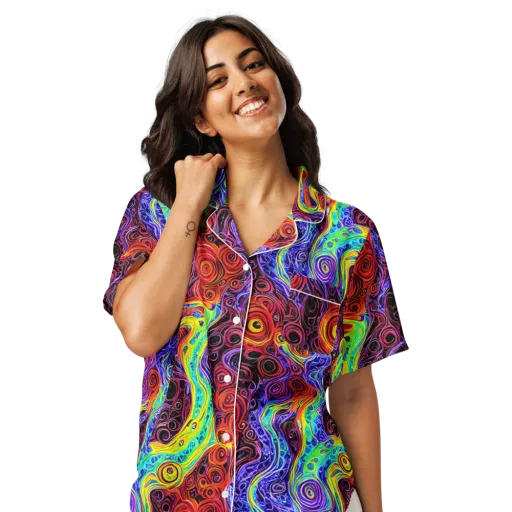 The Color Maelstrom on a Women's Short Sleeve Pajama Top