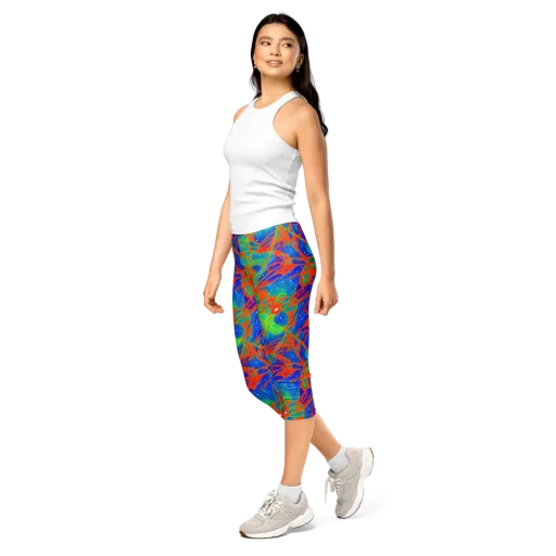 Radiant Cells on a Capri Leggings