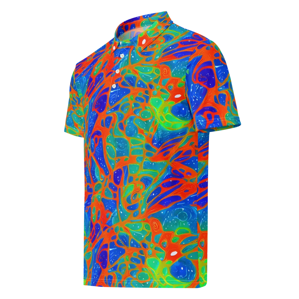 Radiant Cells on Men's Slim Fit Polo Shirt — Left Front