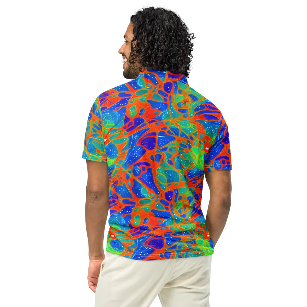 Radiant Cells on Men's Slim Fit Polo Shirt — Back