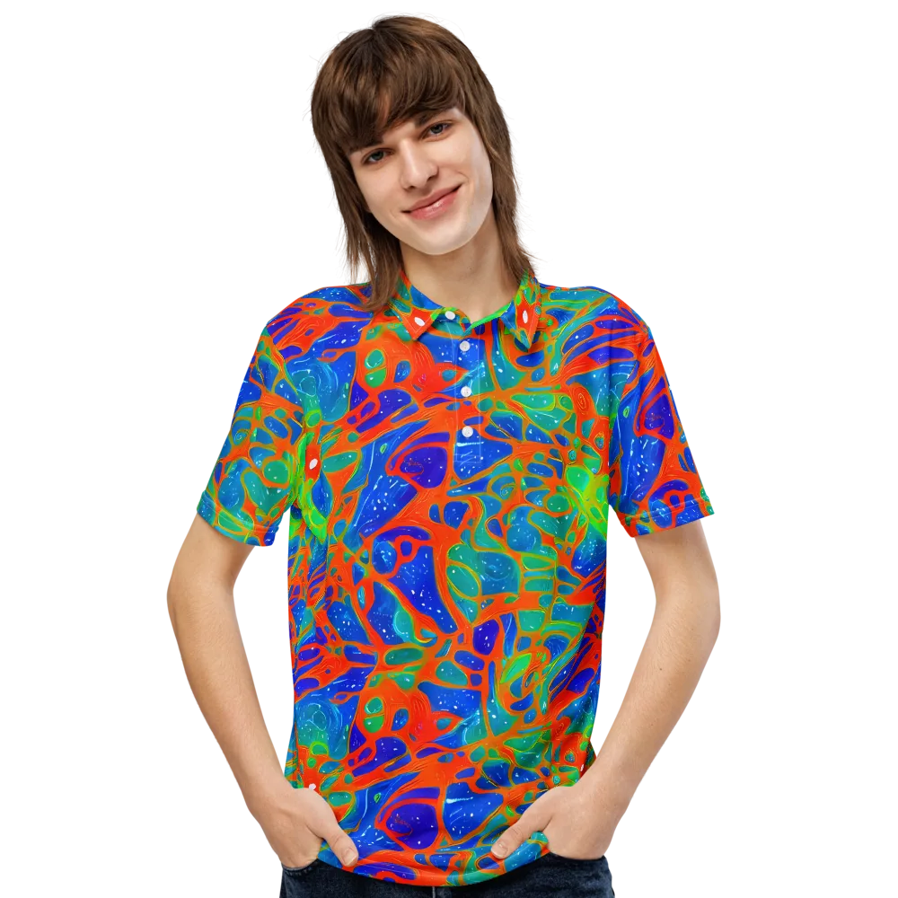 Radiant Cells on Men's Slim Fit Polo Shirt — Front