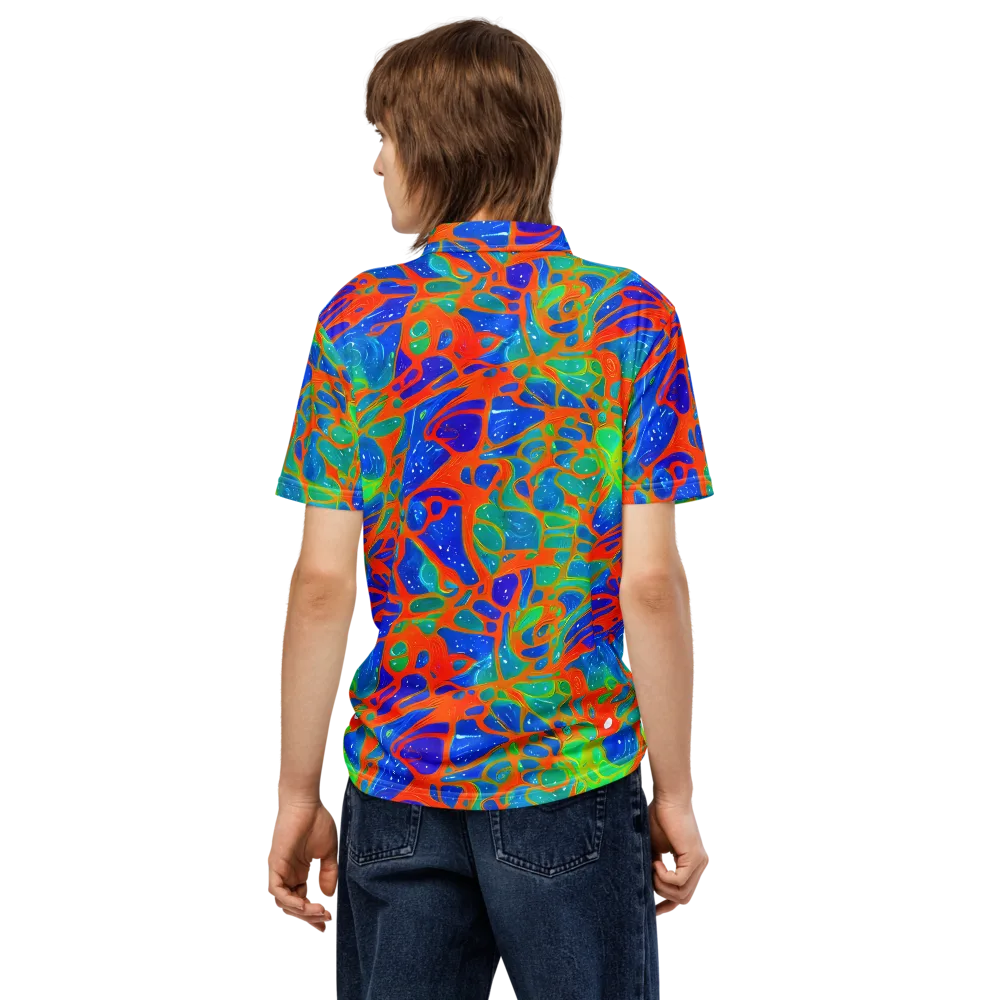 Radiant Cells on Men's Slim Fit Polo Shirt — Back