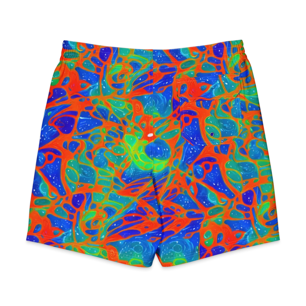 Radiant Cells on Men's Board Shorts — Back