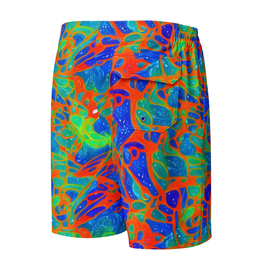 Radiant Cells on Men's Board Shorts — Back