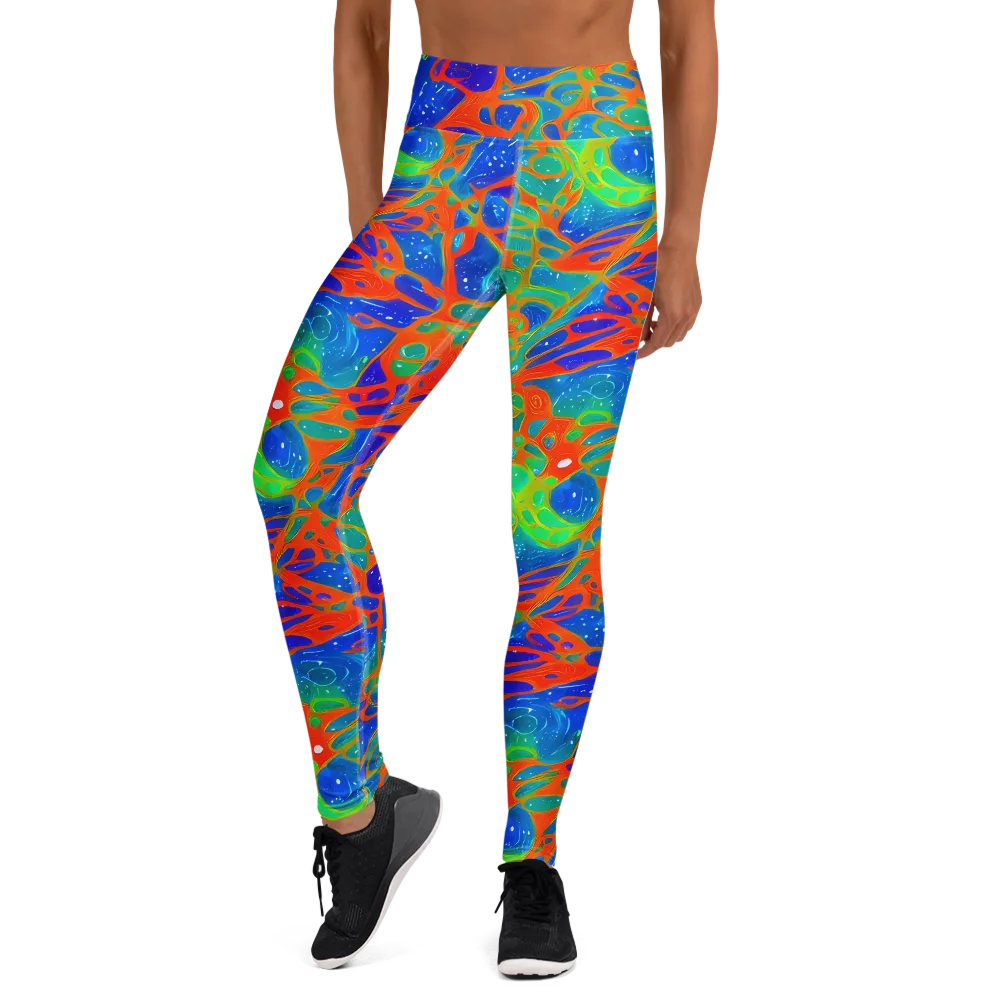 Radiant Cells on Yoga Leggings — Front