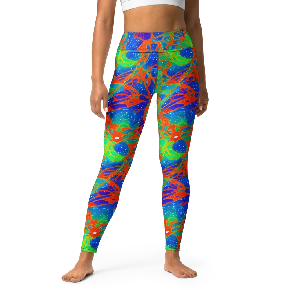 Radiant Cells on Yoga Leggings — Front