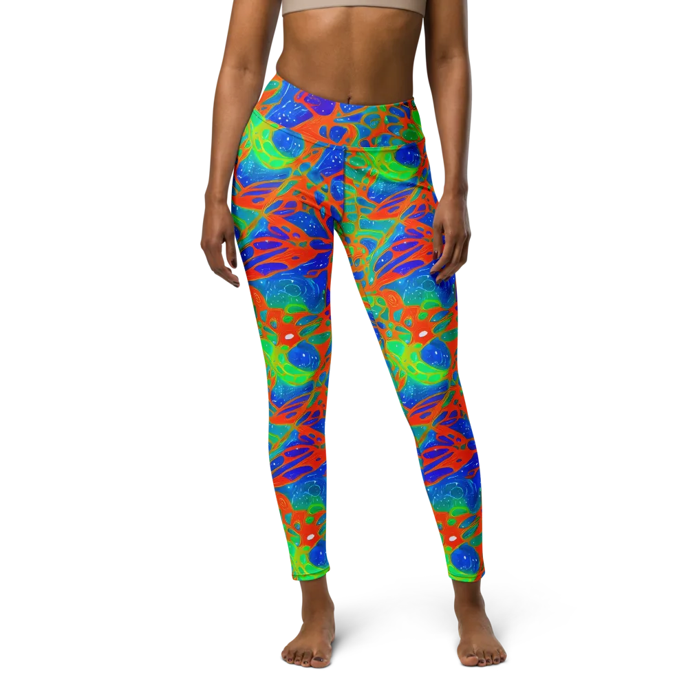 Radiant Cells on Yoga Leggings — Front