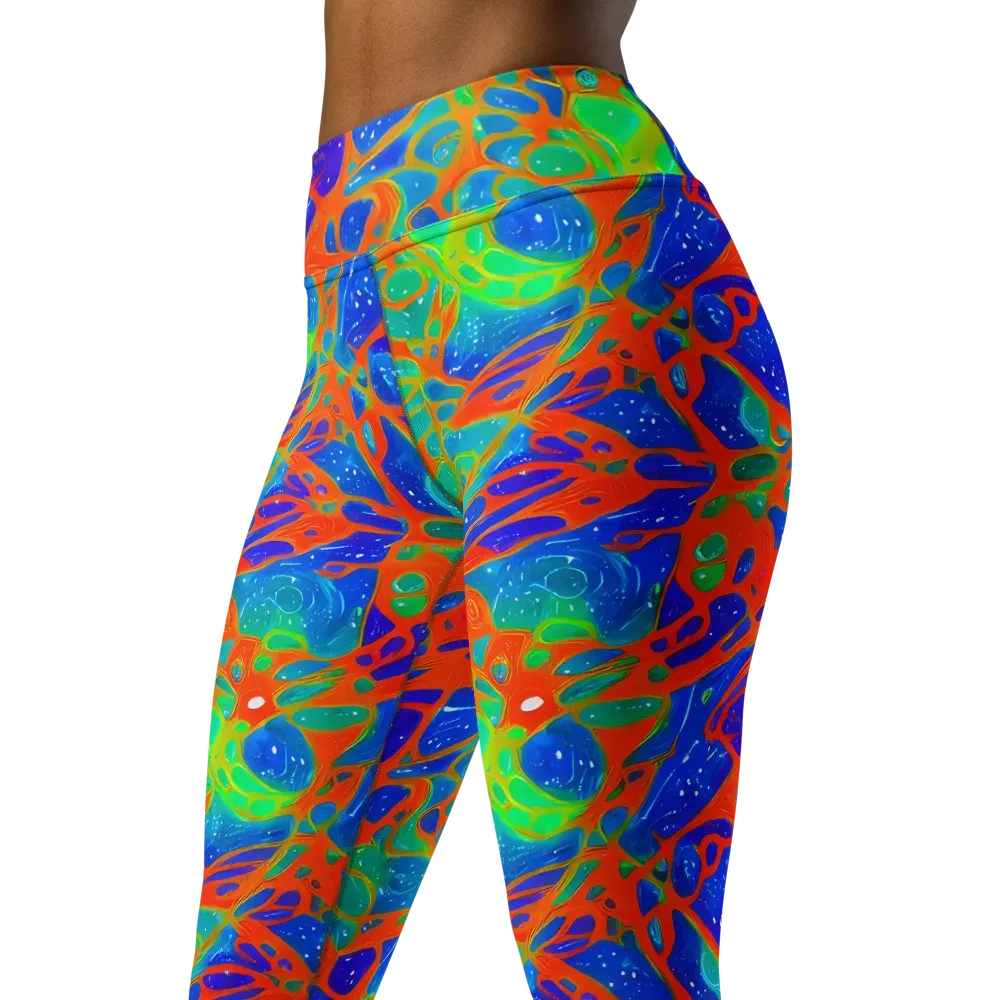Radiant Cells on Yoga Leggings — Left Front