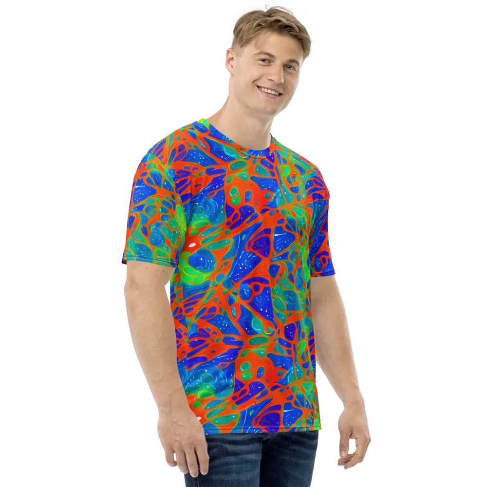 Radiant Cells on Men's Crew Neck T-Shirt — Right