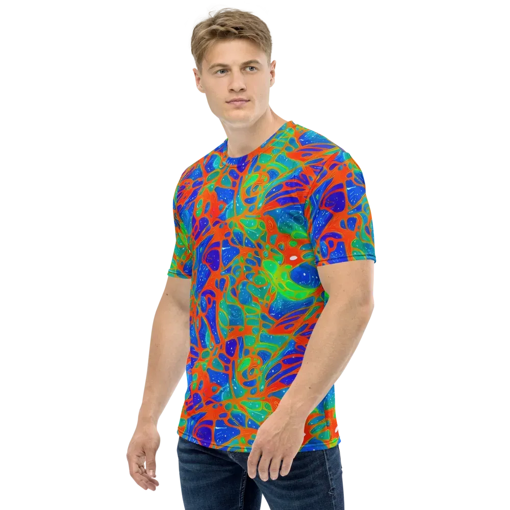 Radiant Cells on Men's Crew Neck T-Shirt — Left