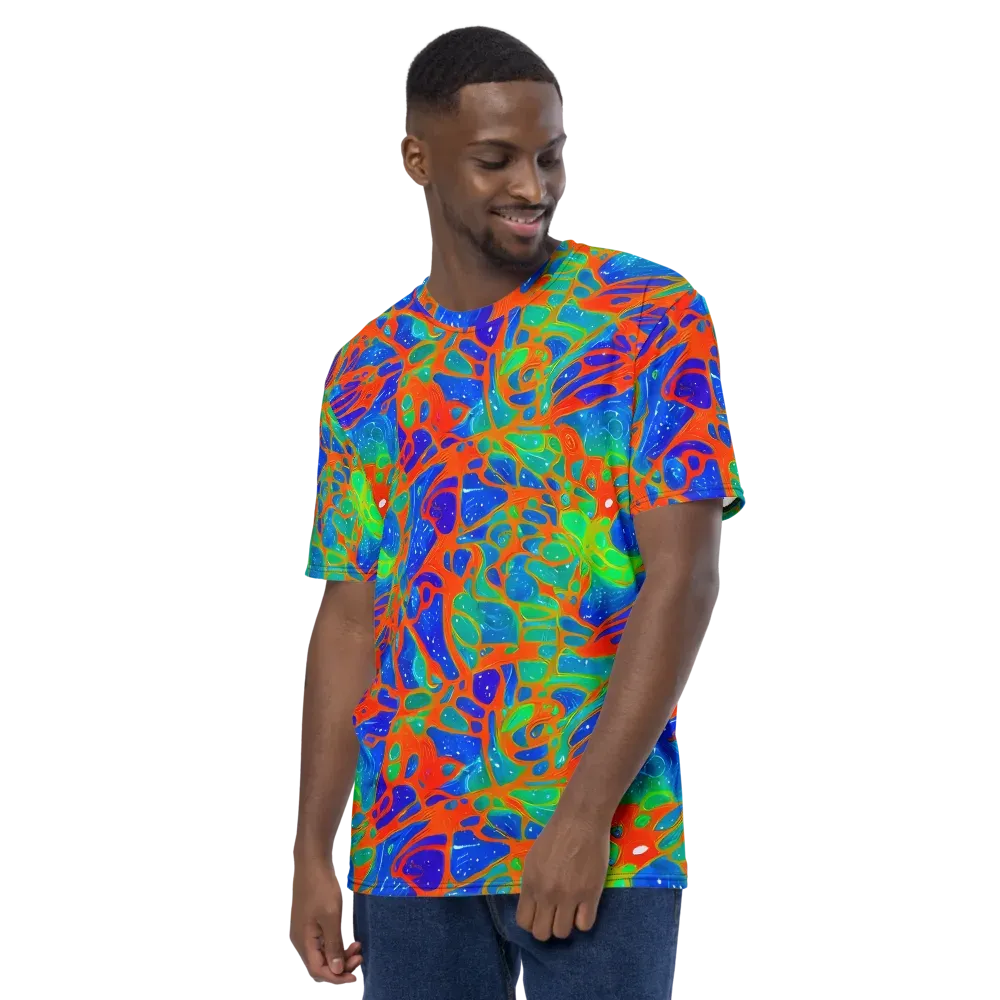 Radiant Cells on Men's Crew Neck T-Shirt — Left