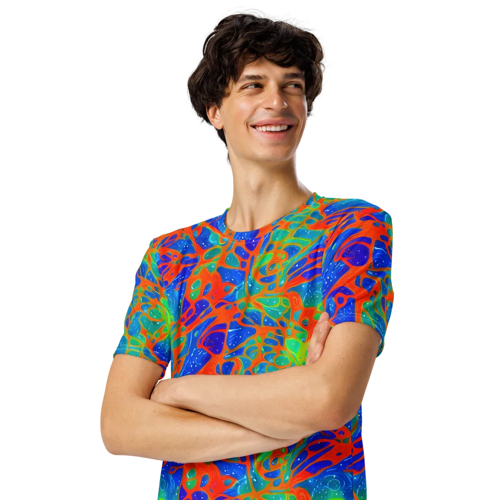 Radiant Cells on Men's Crew Neck T-Shirt — Left Front