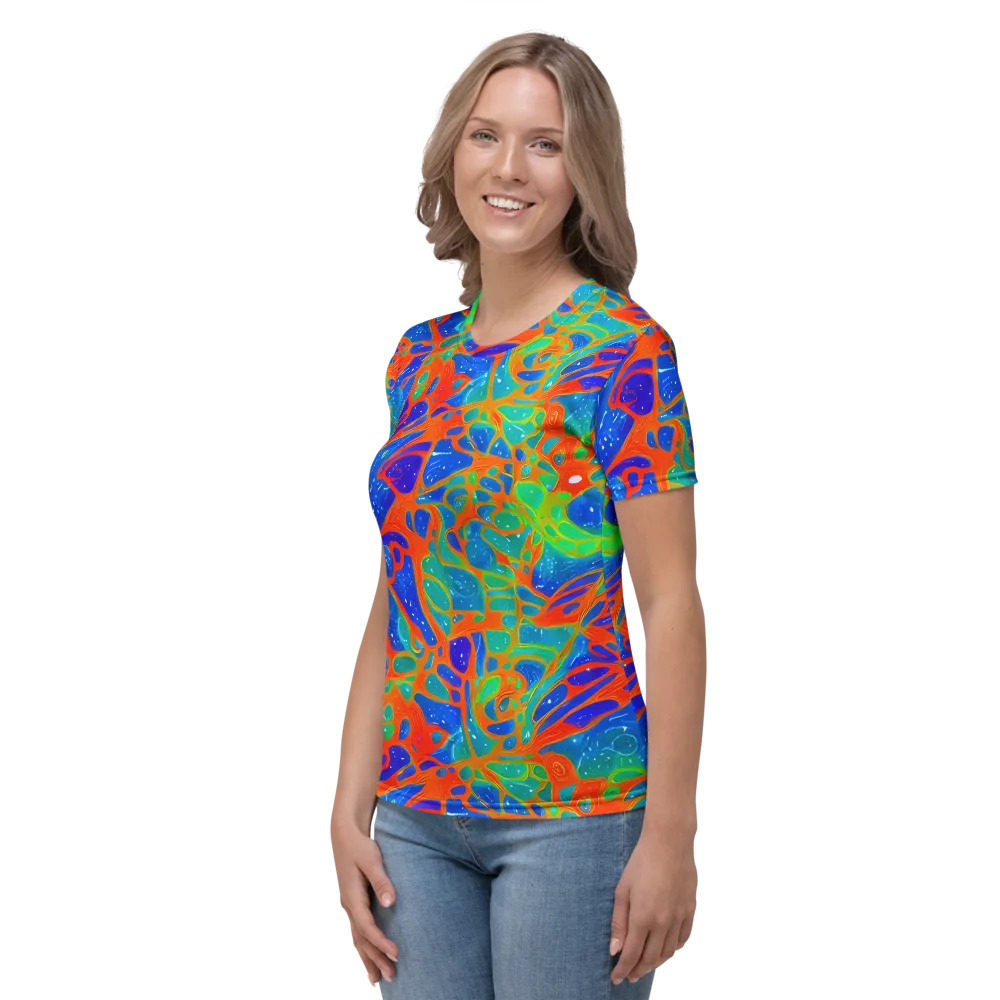 Radiant Cells on Women's Crew Neck T-Shirt — Left