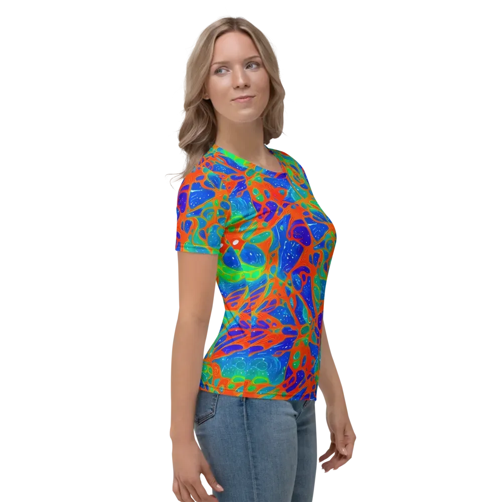 Radiant Cells on Women's Crew Neck T-Shirt — Right