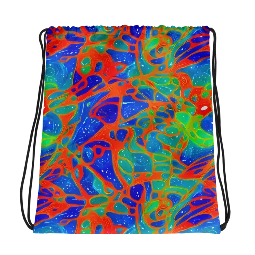 Radiant Cells on a Drawstring Bag