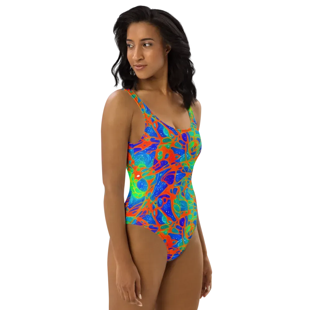 Radiant Cells on One-Piece Swimsuit — Right