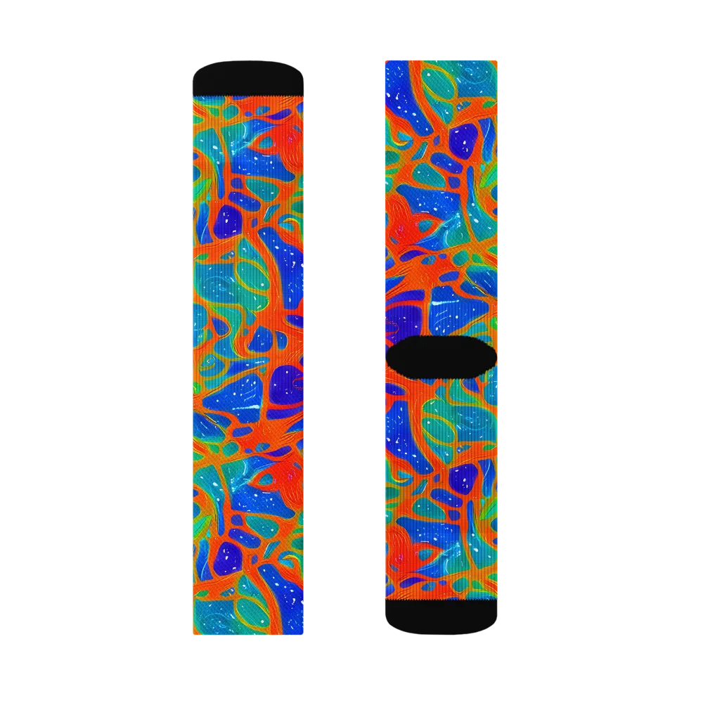 Radiant Cells on Socks — Right Sock