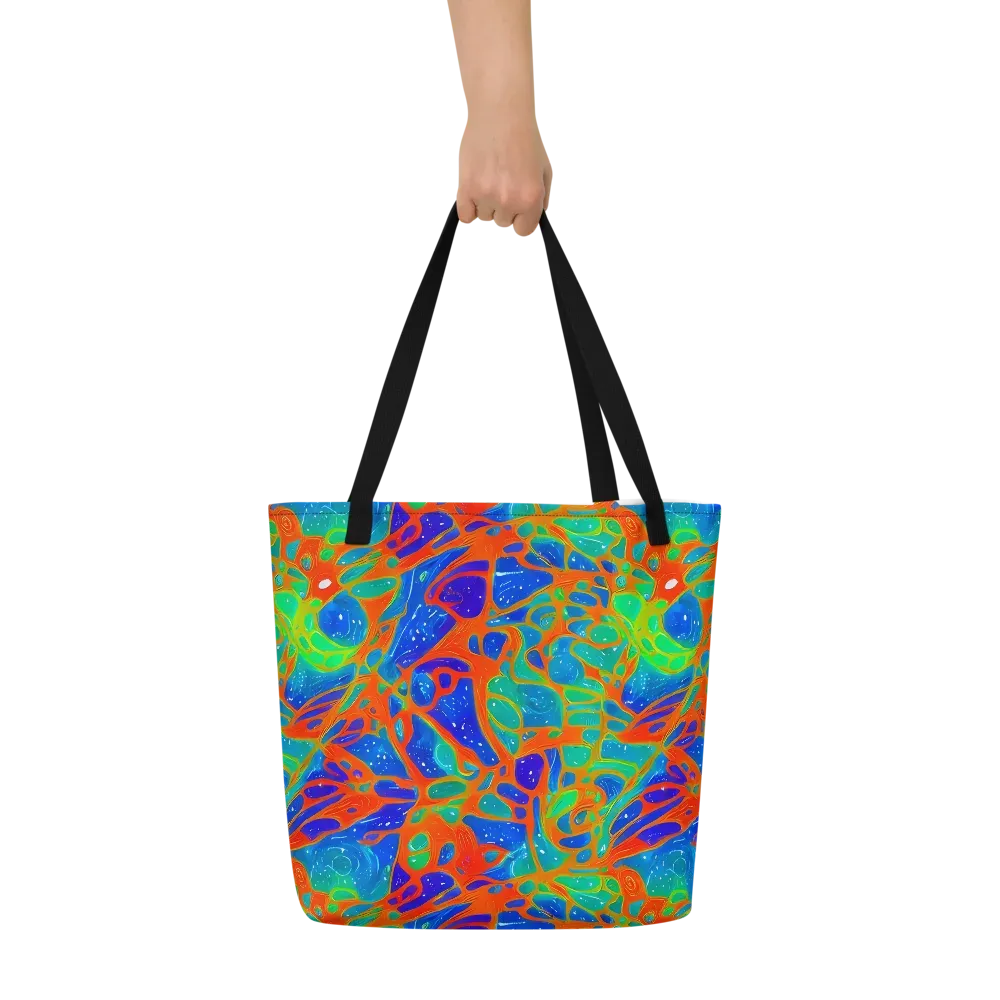Radiant Cells on Large Tote Bag W/ Pocket — Front