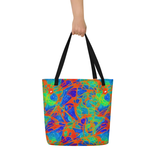 Radiant Cells on a Large Tote Bag W/ Pocket