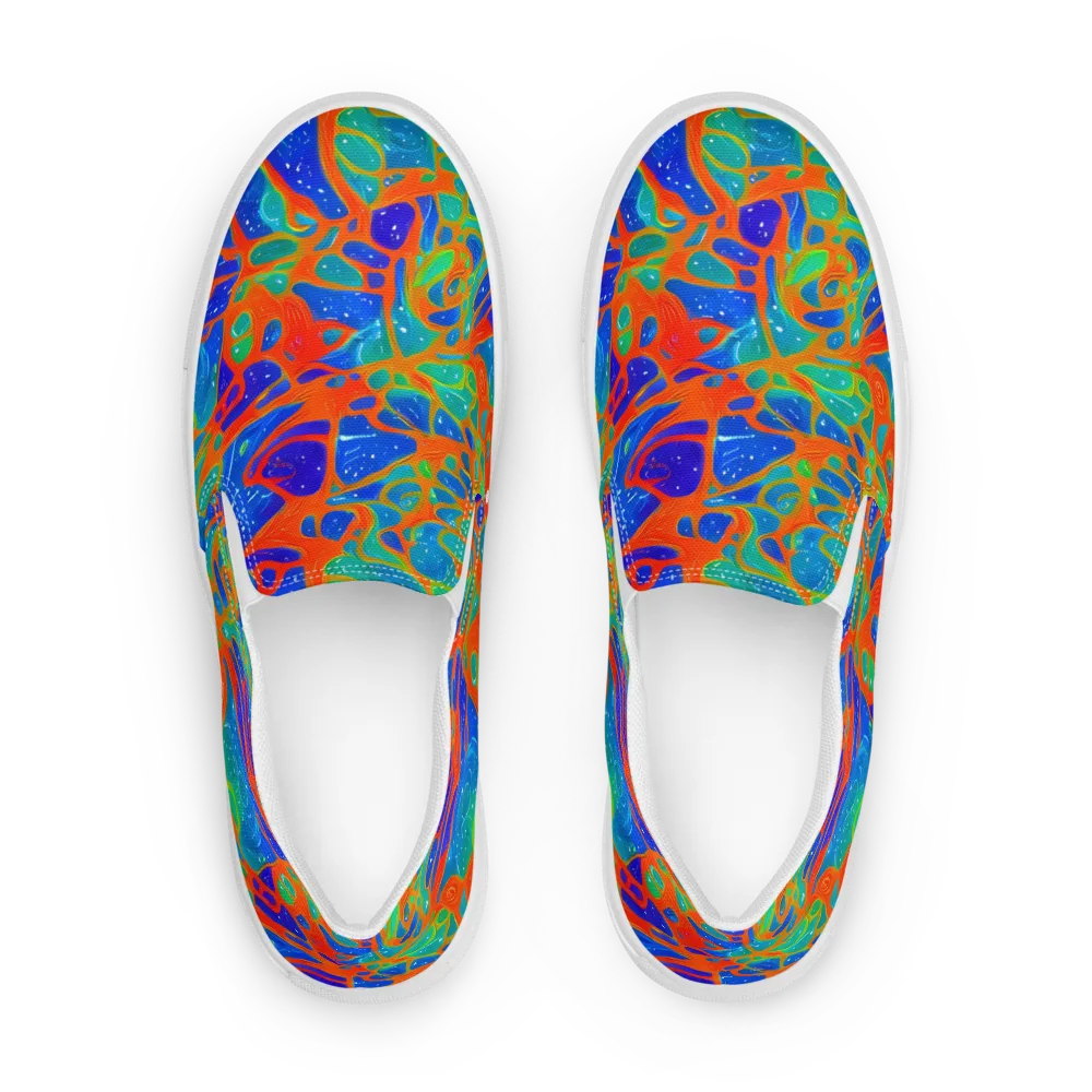 Radiant Cells on Women's Slip-On Canvas Shoes — Front
