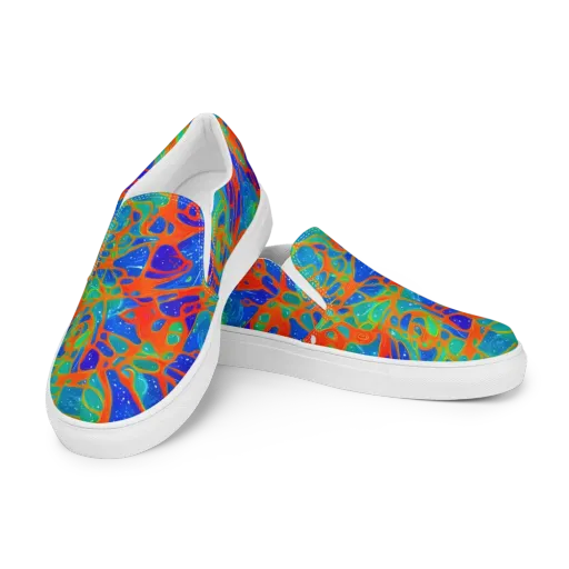 Radiant Cells on a Women's Slip-On Canvas Shoes