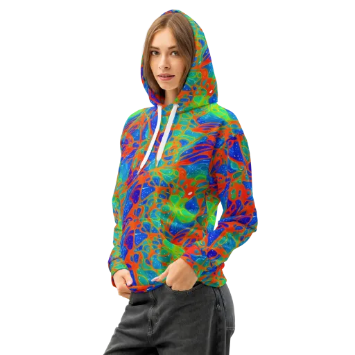 Radiant Cells on a Cotton Hoodie