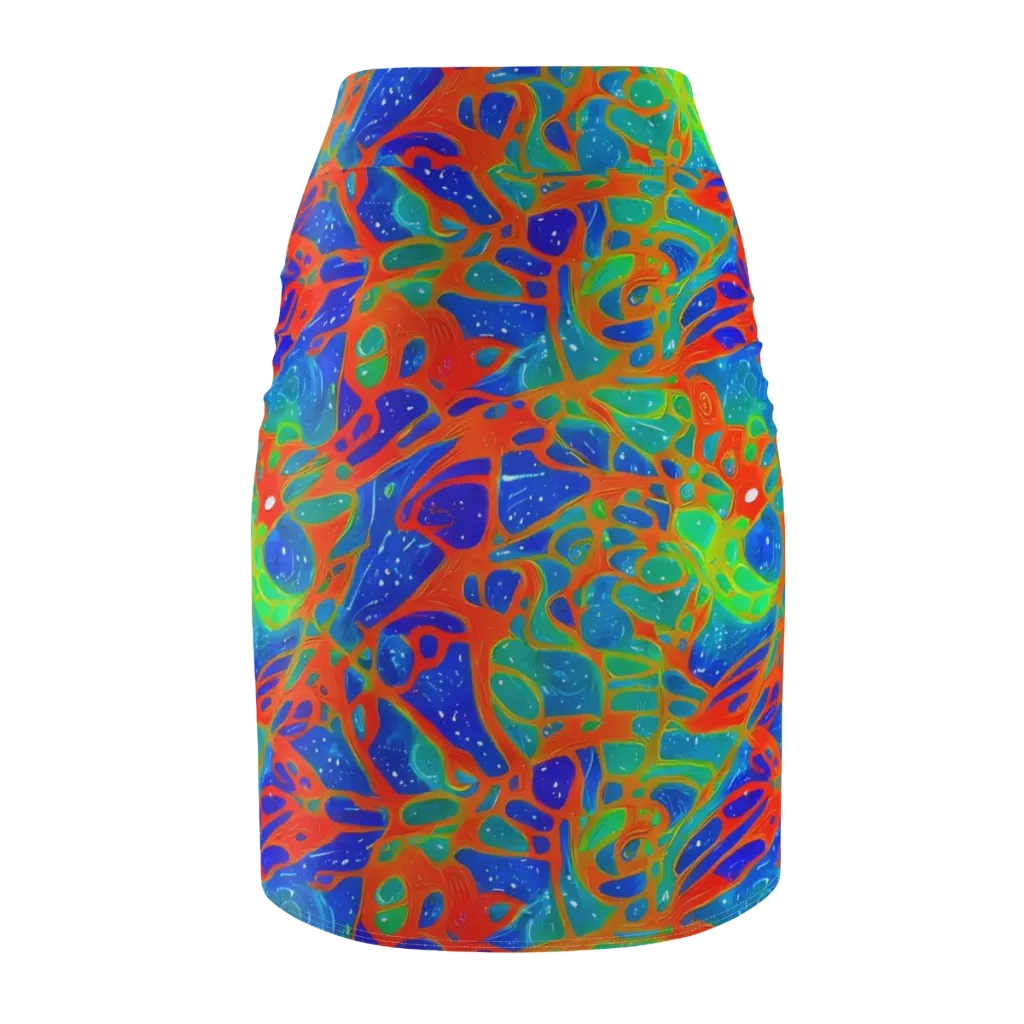 Radiant Cells on Pencil Skirt — Back