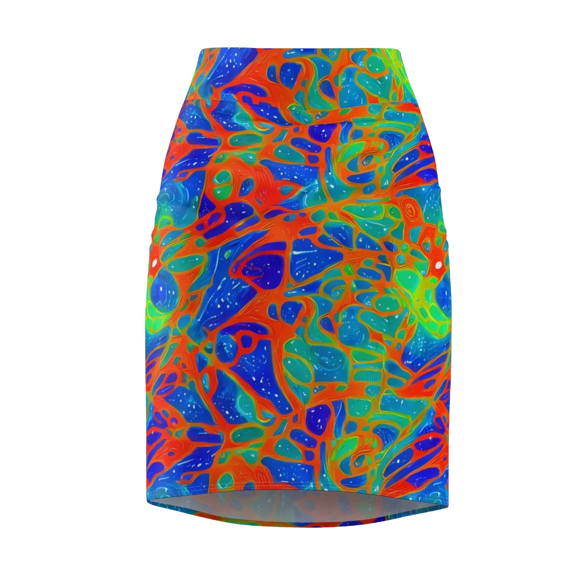 Radiant Cells on Pencil Skirt — Front