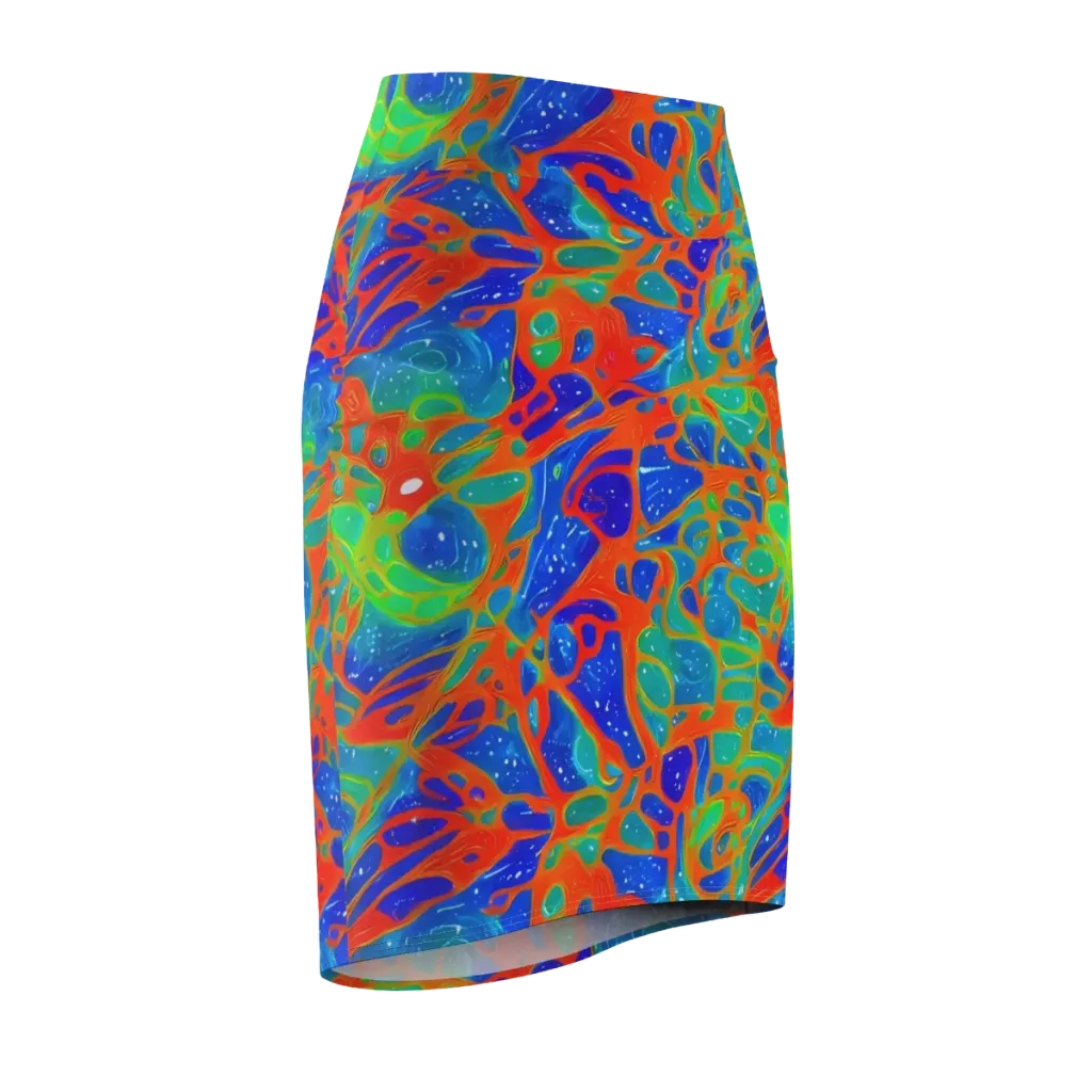 Radiant Cells on Pencil Skirt — Front Side