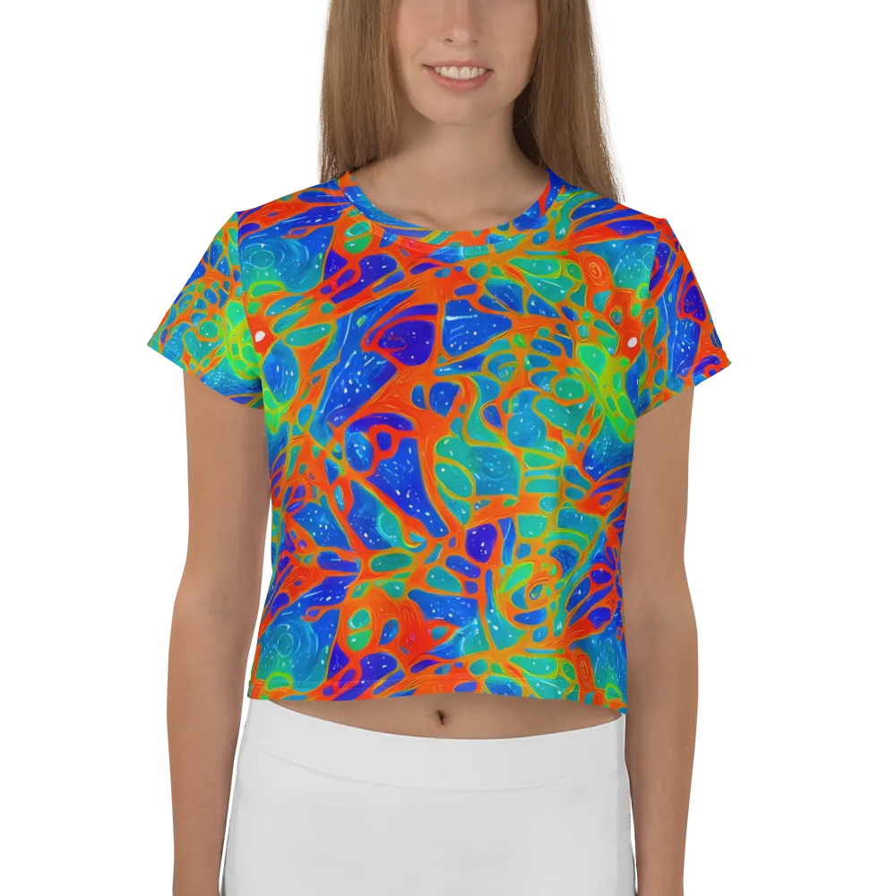 Radiant Cells on Crop Tee — Front