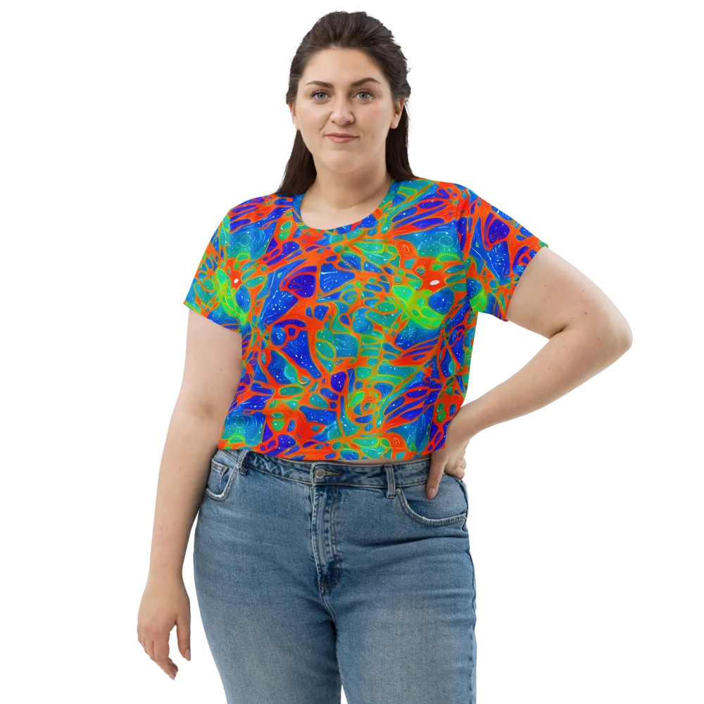 Radiant Cells on Crop Tee — Front