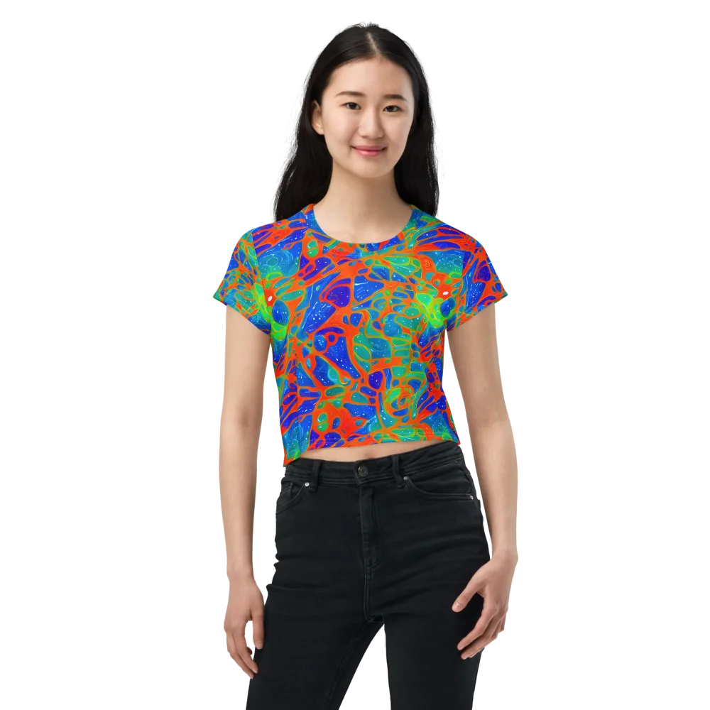 Radiant Cells on Crop Tee — Front