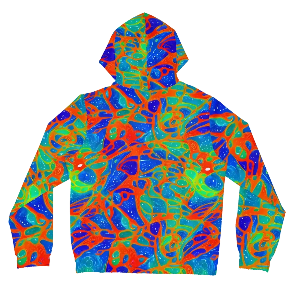 Radiant Cells on Women's Full-Zip Hoodie — Back