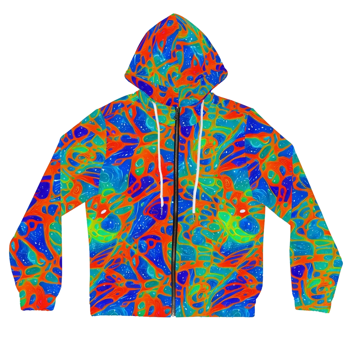 Radiant Cells on Women's Full-Zip Hoodie — Front