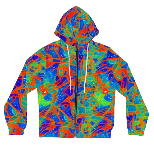 Radiant Cells on a Women's Full-Zip Hoodie
