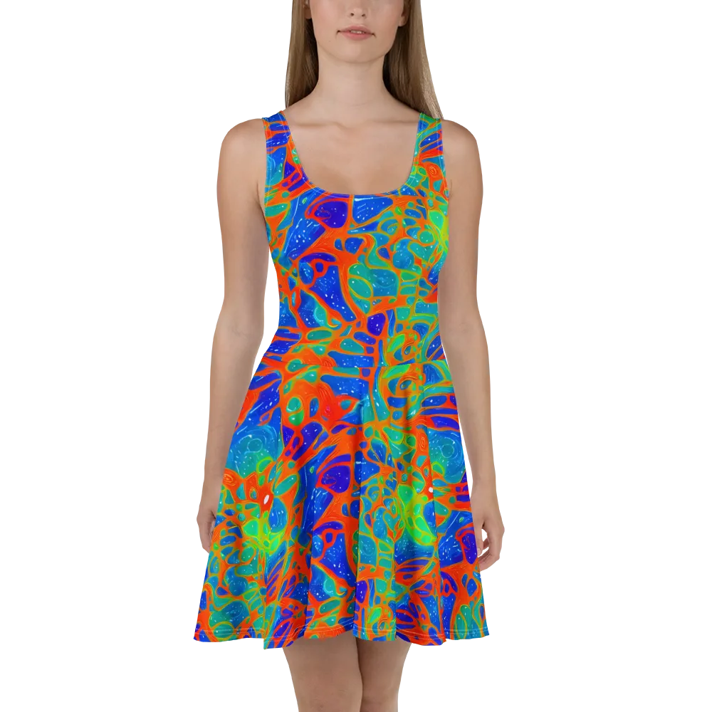 Radiant Cells on Skater Dress — Front