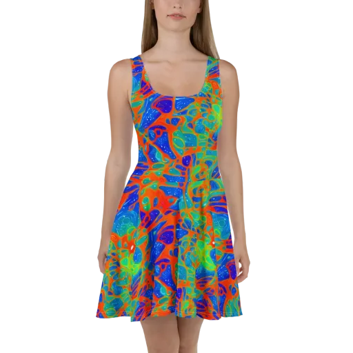 Radiant Cells on a Skater Dress