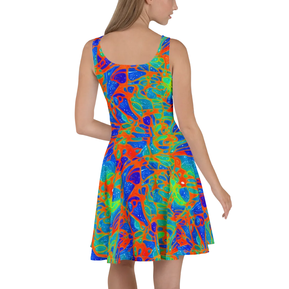 Radiant Cells on Skater Dress — Back