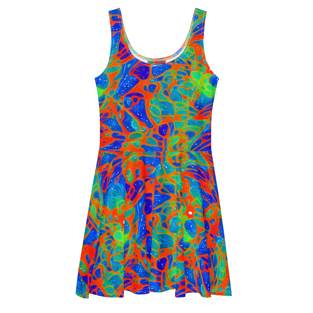 Radiant Cells on Skater Dress — Front