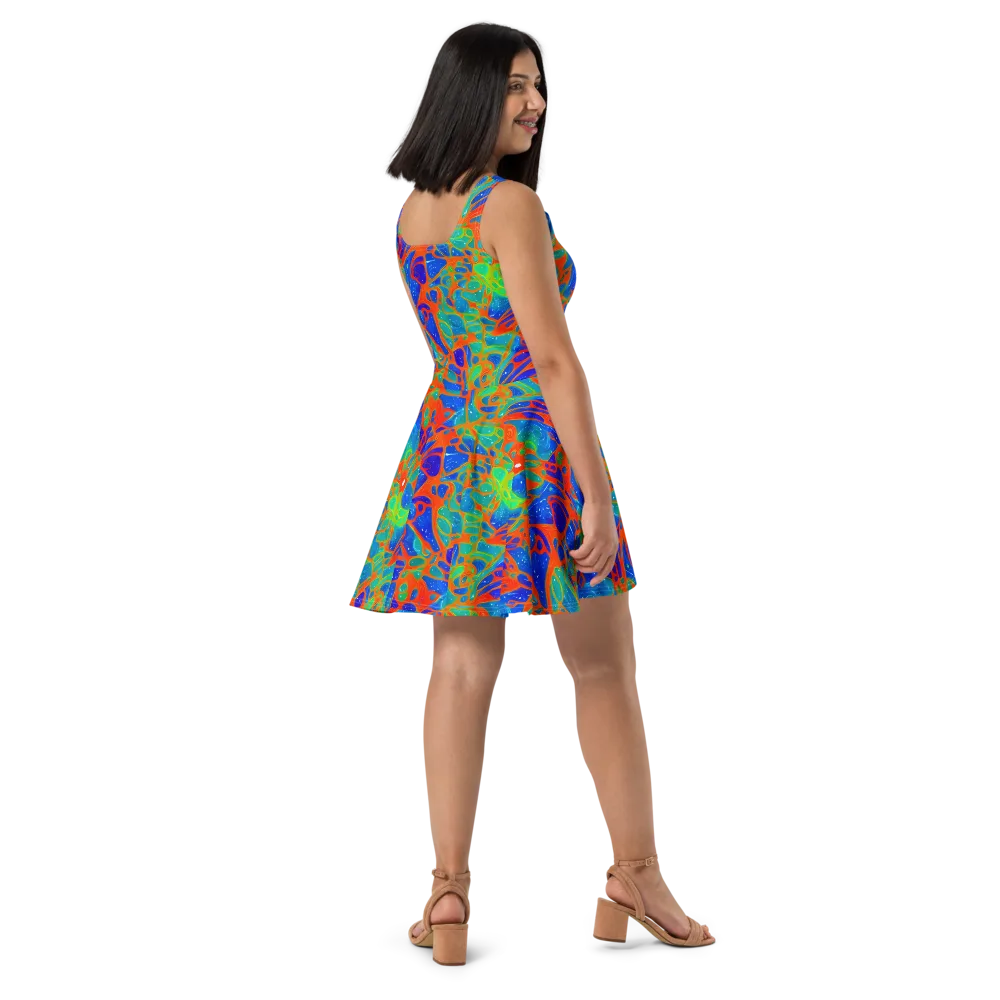 Radiant Cells on Skater Dress — Right