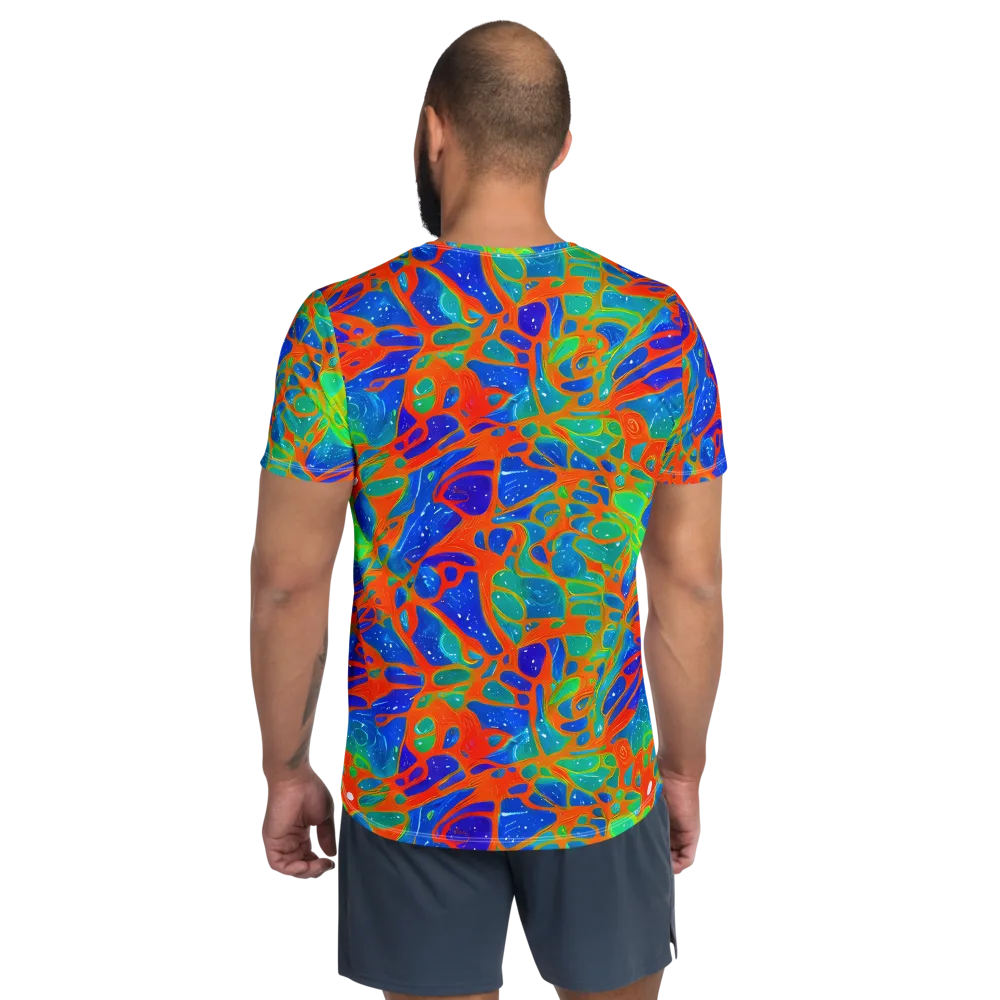 Radiant Cells on Men's Athletic T-Shirt — Back