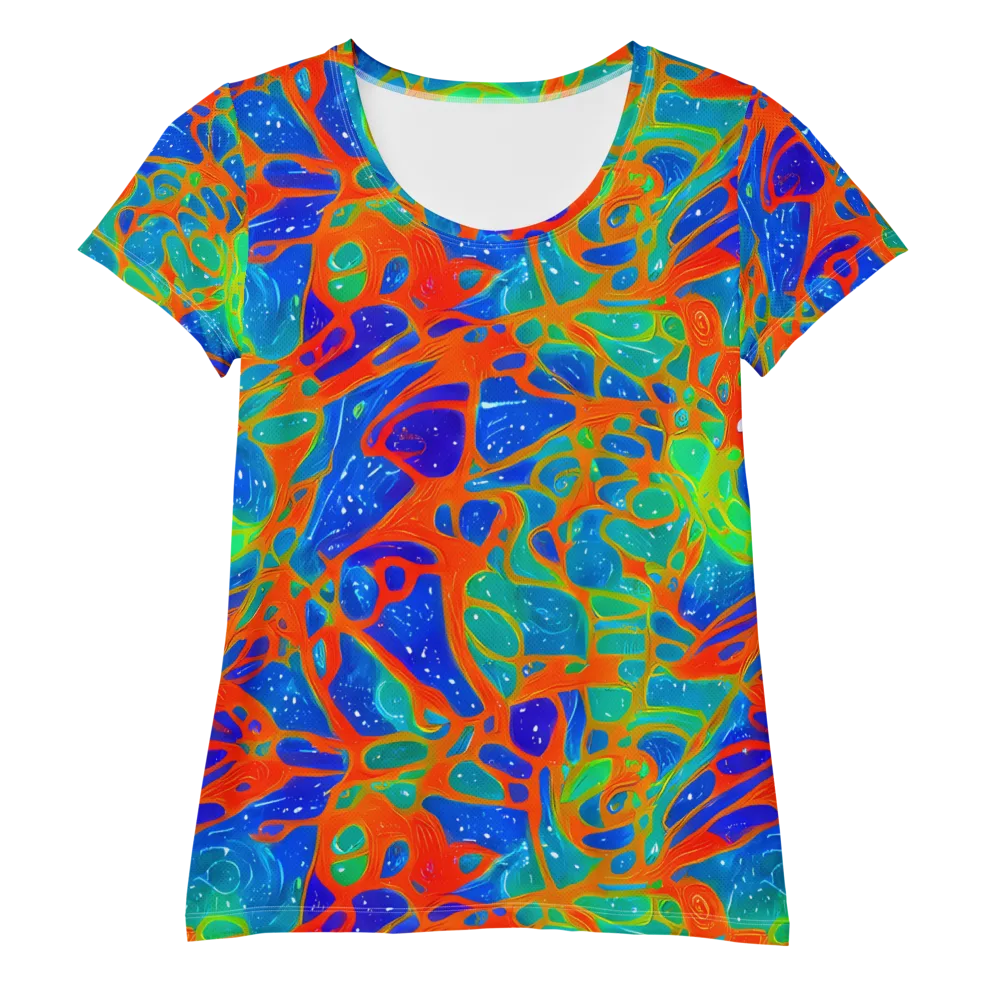 Radiant Cells on Women's Athletic T-Shirt — Front