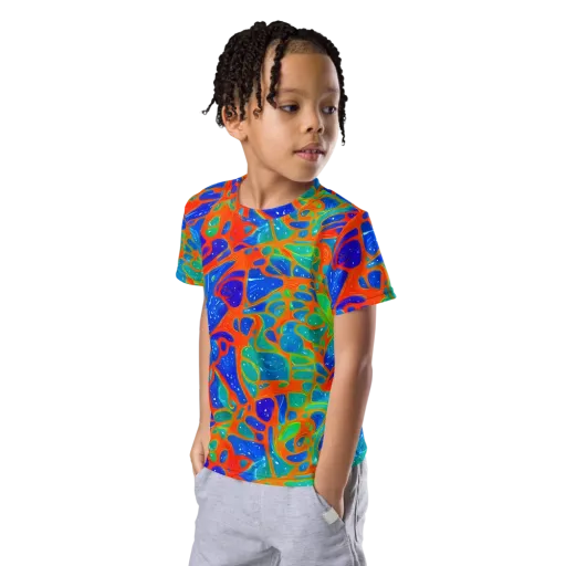 Radiant Cells on a Kids Crew Neck T-Shirt