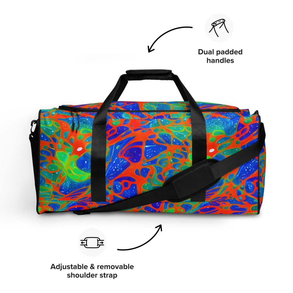 Radiant Cells on Duffle Bag — Front