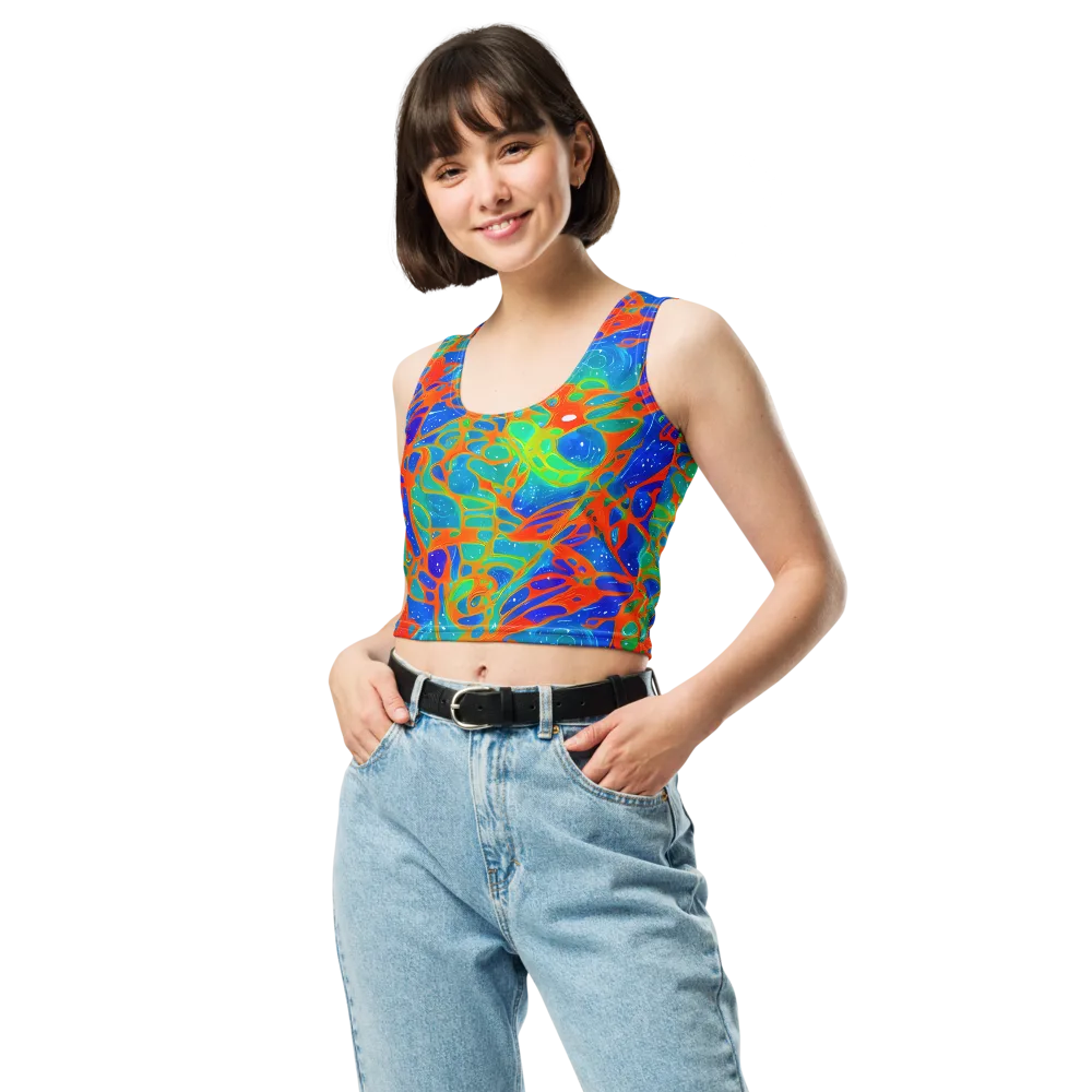 Radiant Cells on Crop Top — Front