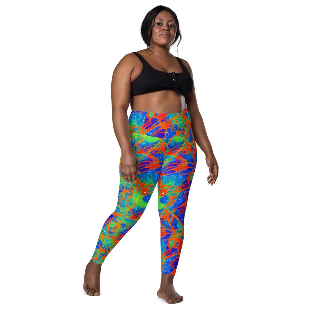 Radiant Cells on Leggings with Pockets — Front