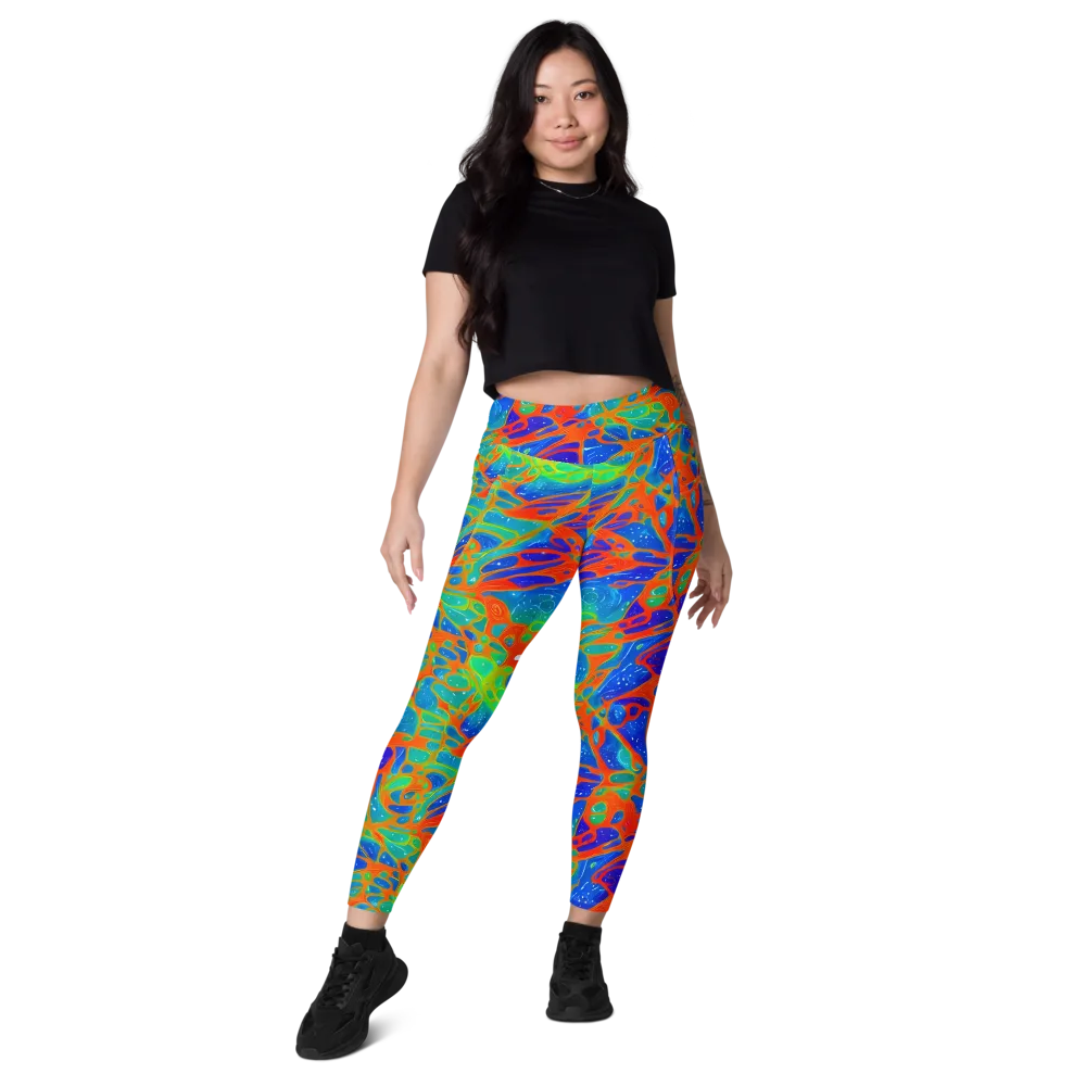 Radiant Cells on Leggings with Pockets — Front