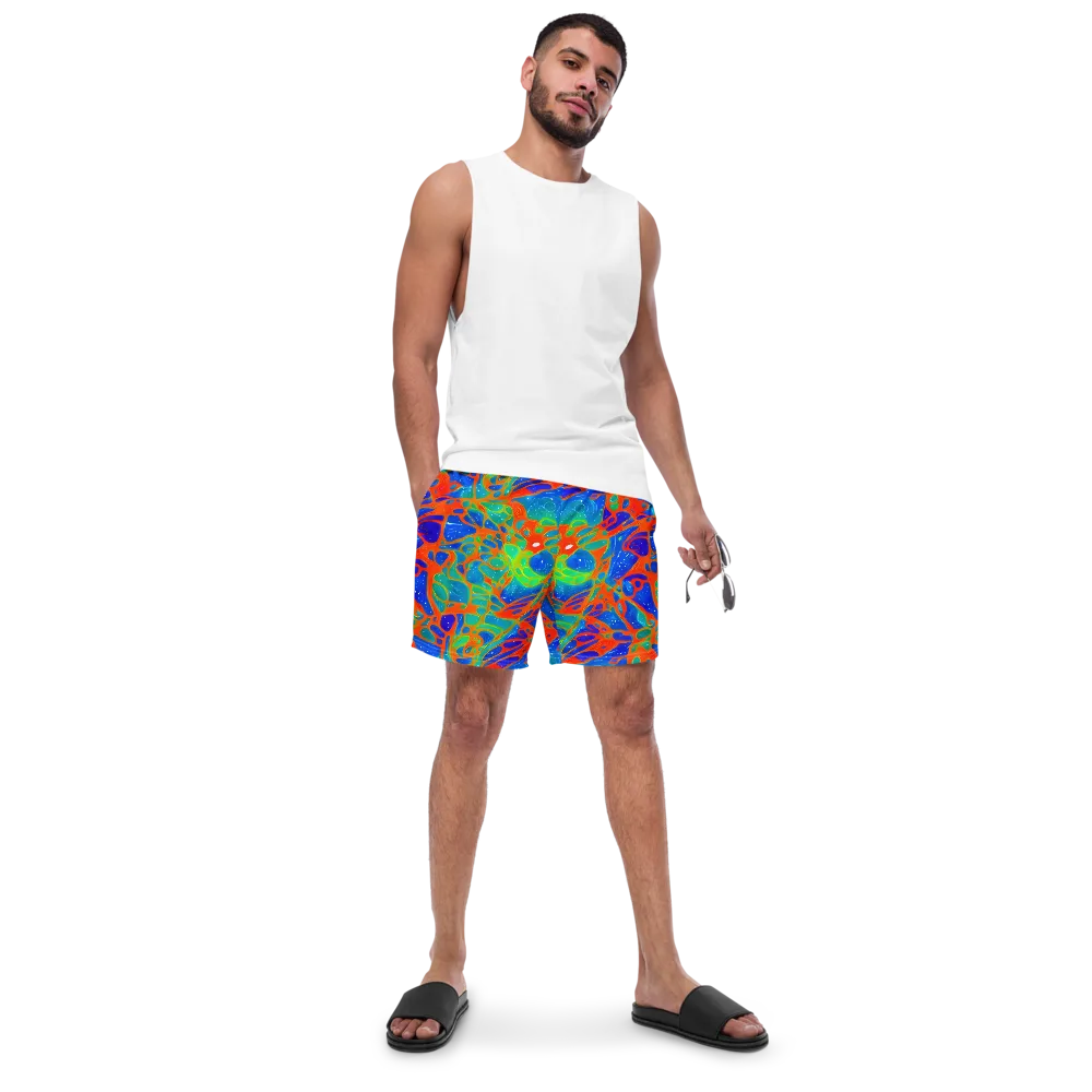 Radiant Cells on Swim Trunks — Front