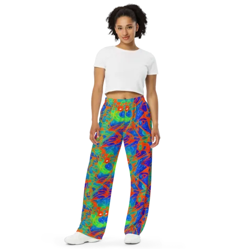 Radiant Cells on a Wide-Leg Pants