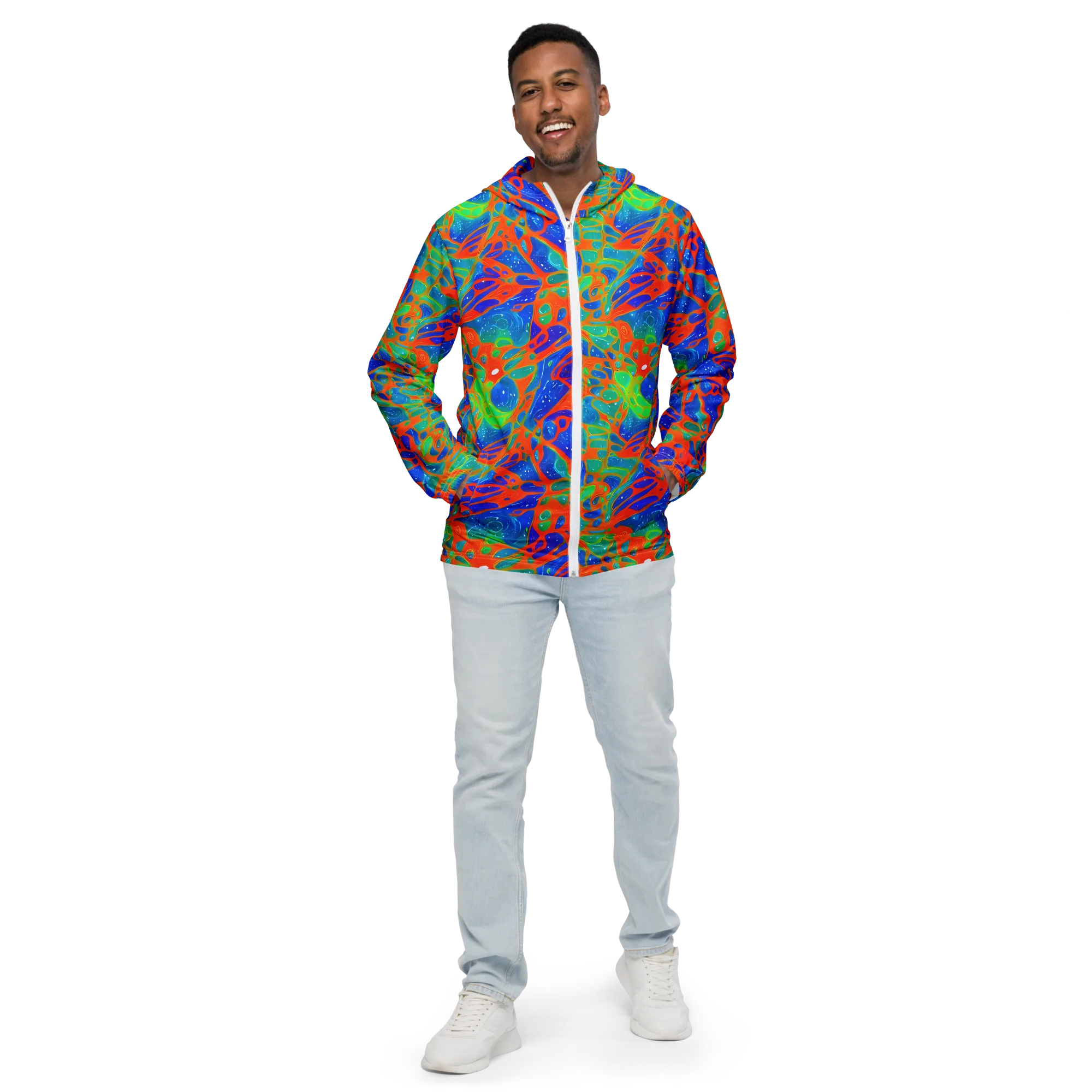 Radiant Cells on Men's Windbreaker — Front